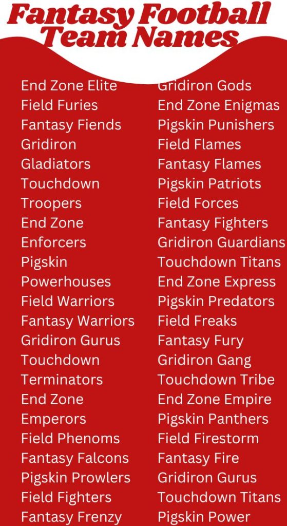 Cool Fantasy Football League Names: Funny and Creative Options to Impress Your Friends!