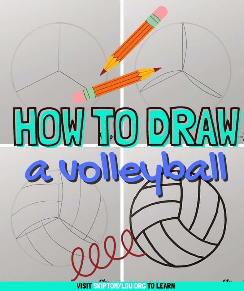 Volleyball game drawing tips for kids learn to draw like a pro