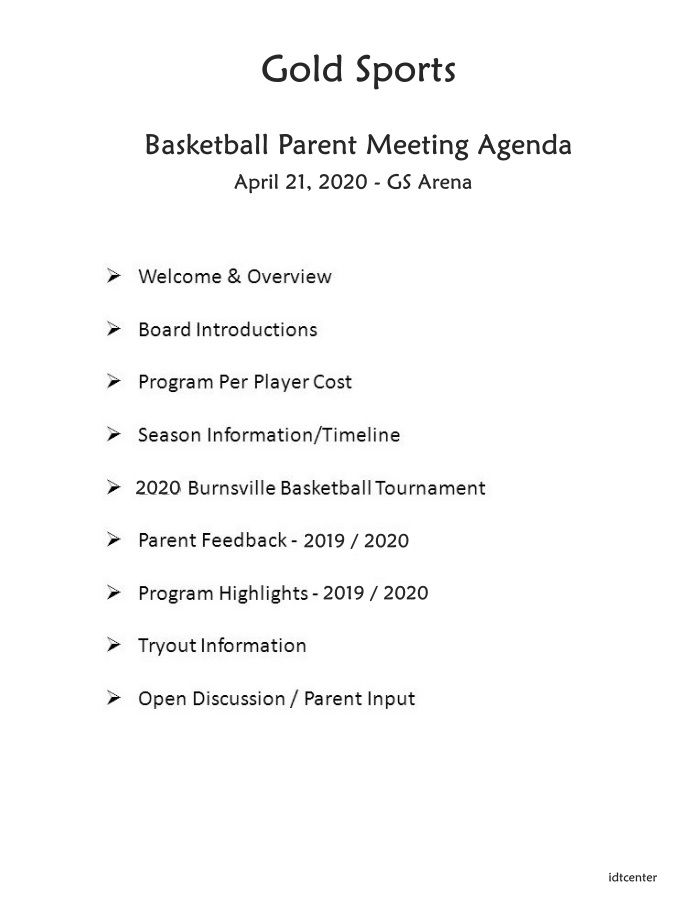 Effective Parent Meeting Topics for Basketball Team This Season