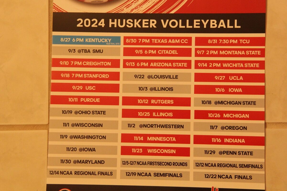 Plan Your Week: Schedule, Details for Next Husker Volleyball Game!