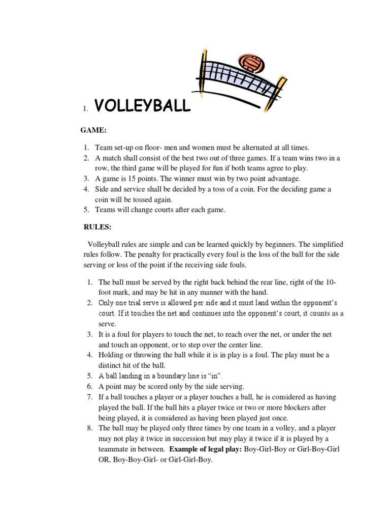 Download Volleyball Rules PDF: Simple Guide for Beginners.