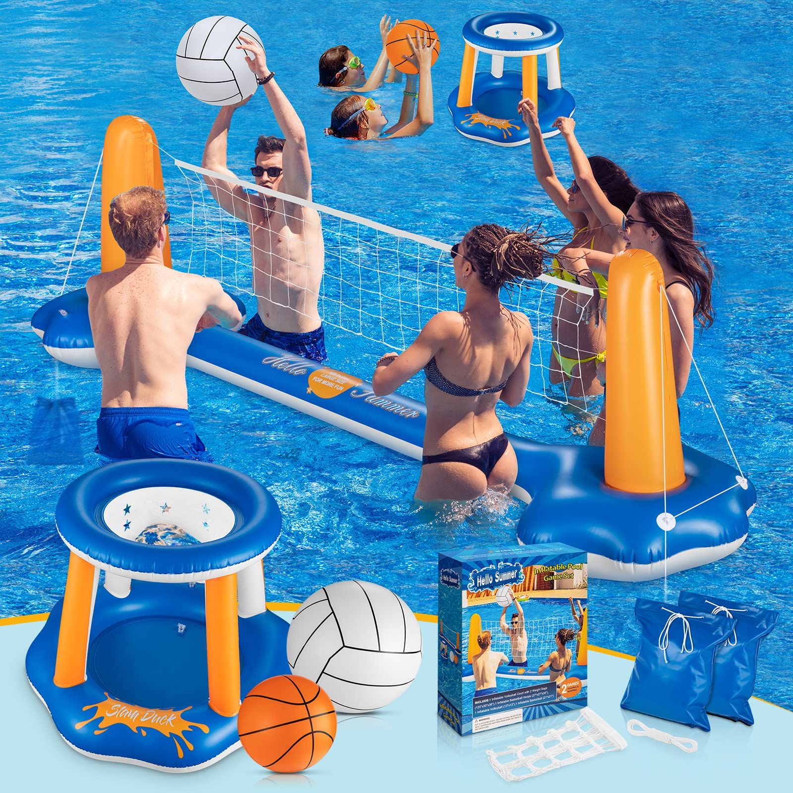 Get Your Pool Volleyball and Basketball Game Combo Today!