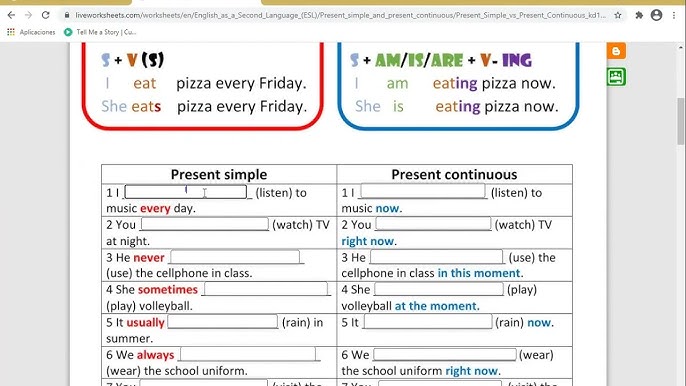 Online Volleyball: When to Use Simple Present and Present Continuous in Gameplay