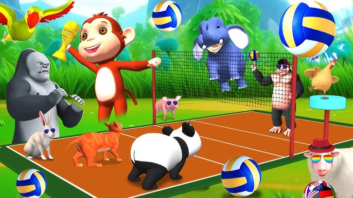 Join the Fun: Bunny Olympics Volleyball Game for Everyone.