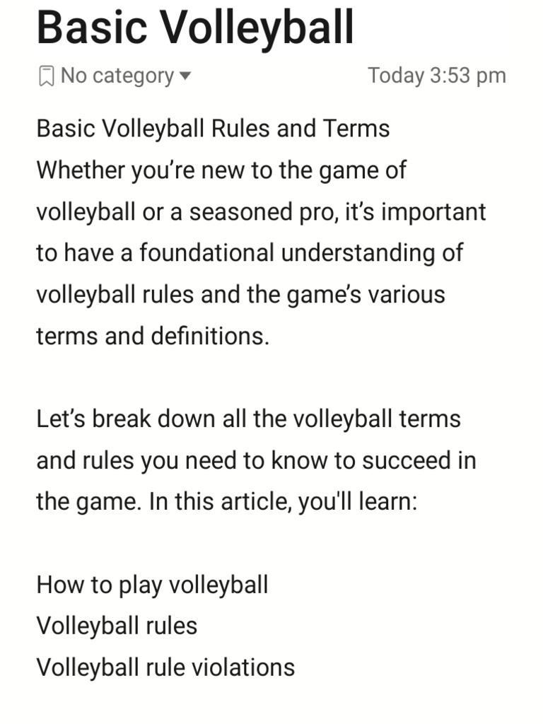 Simple Rules for Volleyball Game: Play Like a Pro Today!