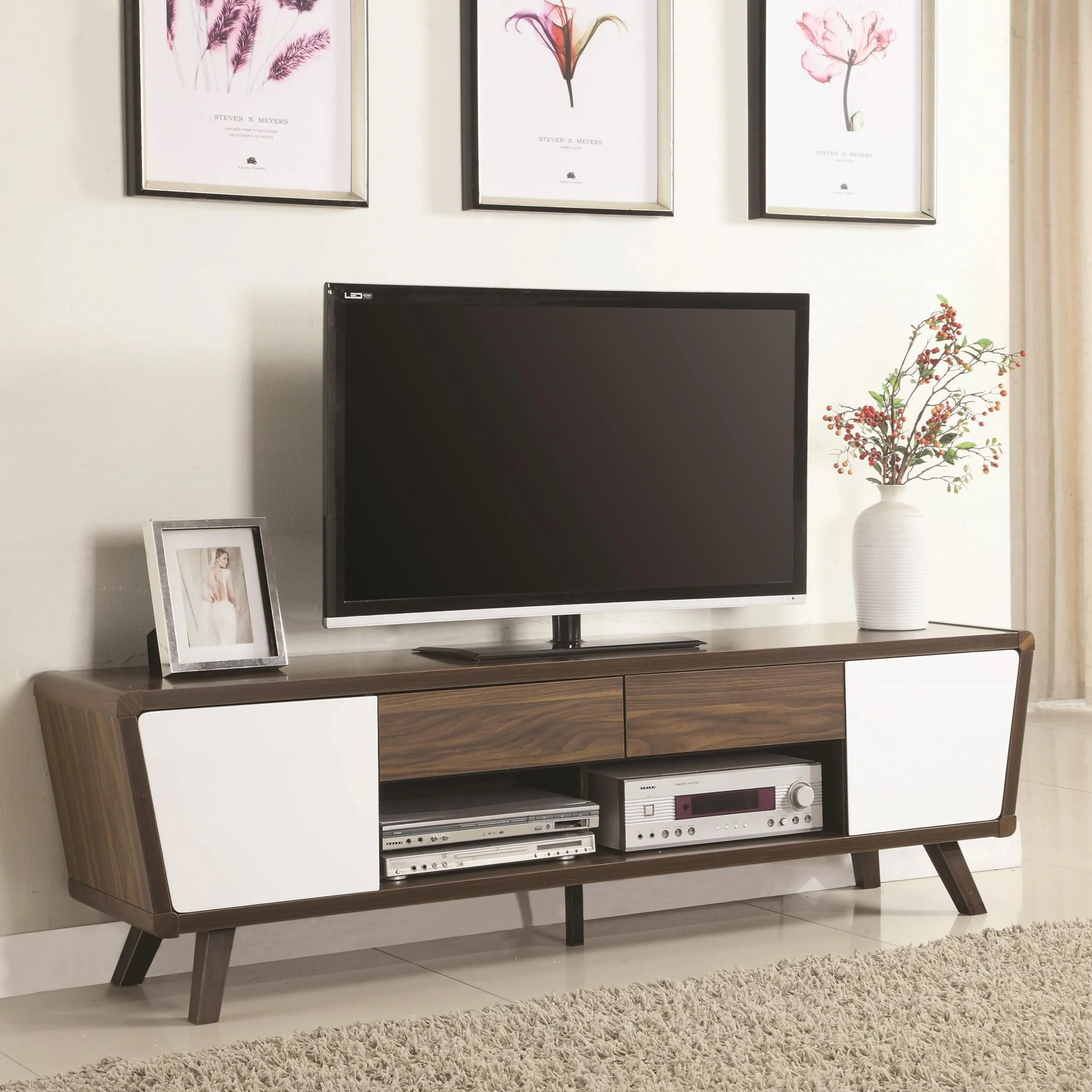 Two Tone Entertainment Center Design: Get Inspired for a Modern Look.