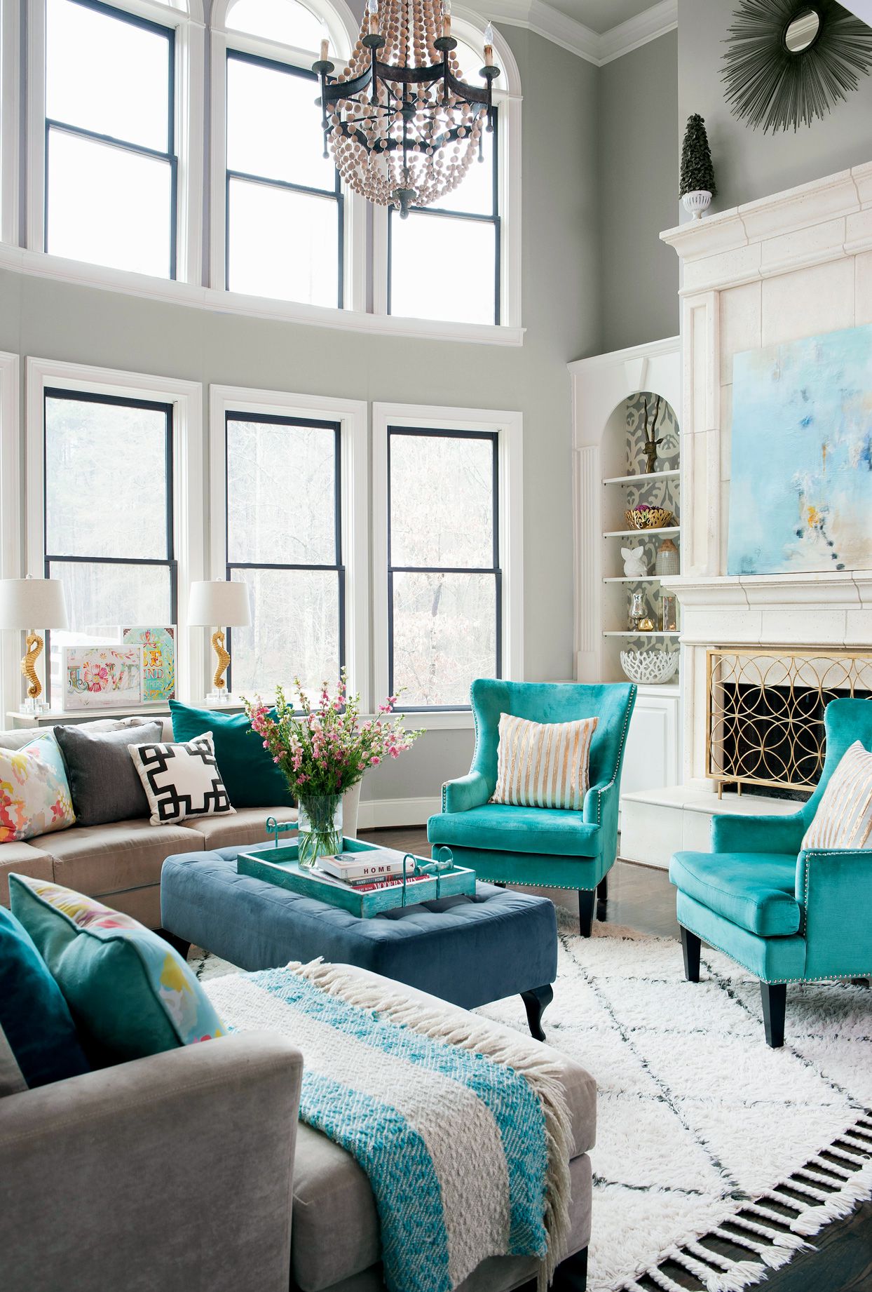 Turquoise Entertainment Center: Add a Pop of Color to Your Living Room